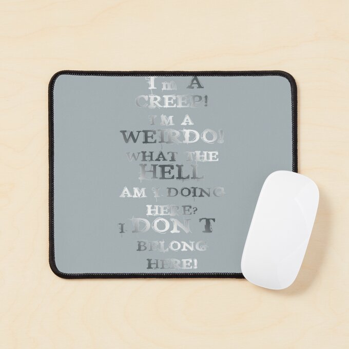 Creep Radiohead Song Mouse Pad