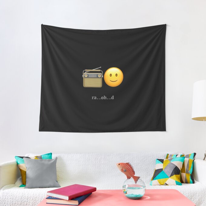 Radiohead Emoji Pop Culture Riddle Tapestry