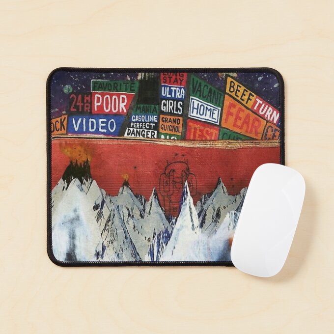 Radiohead Song Lyrics and Album Art Mouse Pad