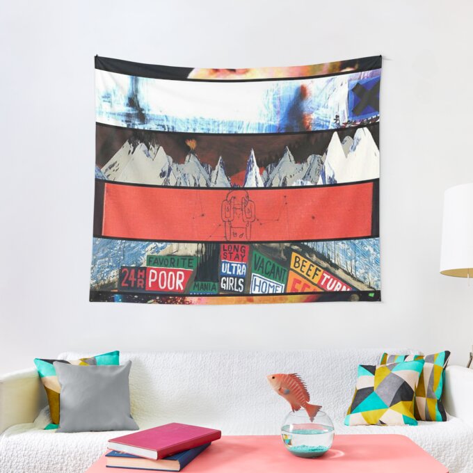 Radiohead Song Lyrics Home Decor Tapestry